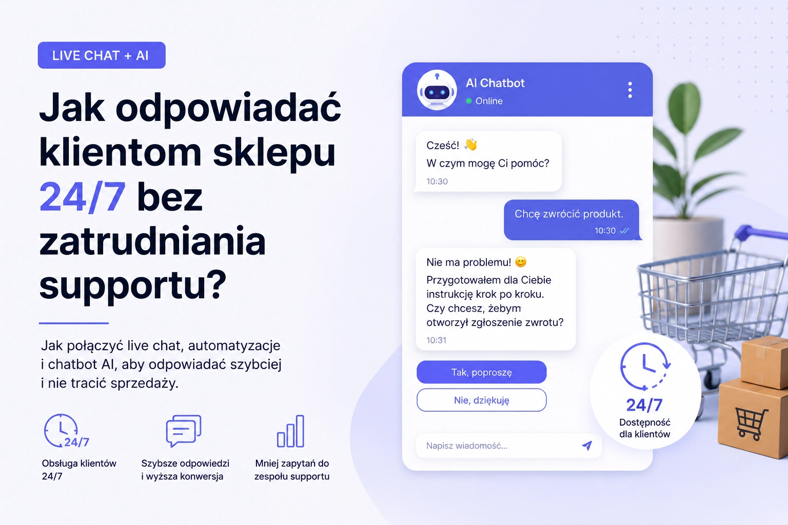 Jak odpowiadać klientom sklepu internetowego 24/7